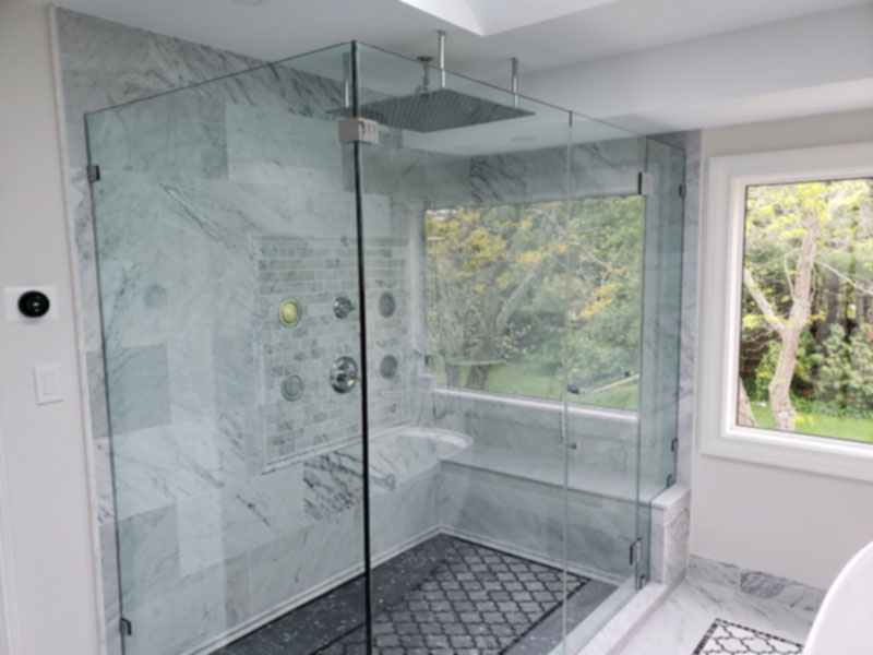 Glass Enclosed Shower